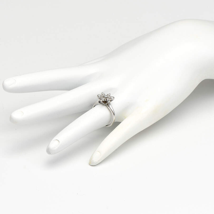 18KW Vintage Star Diamond(0.30) Ring-5