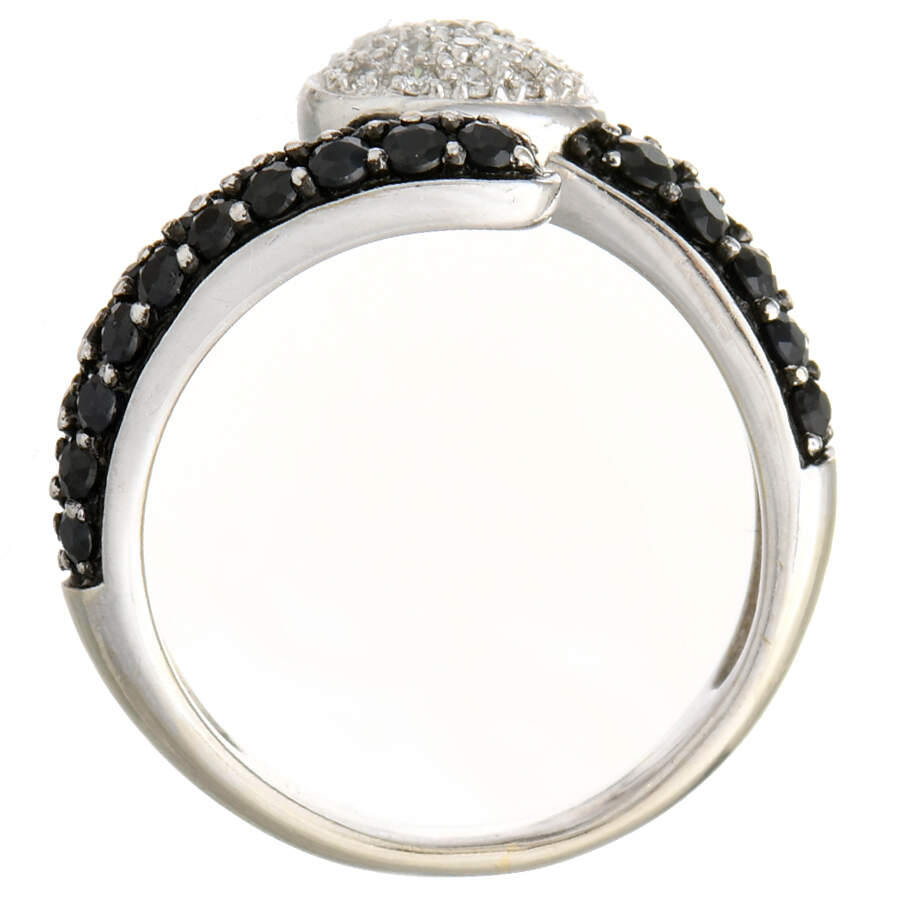 14KW Black Sapphire(1.68) & Pave Diamond Heart Ring-4