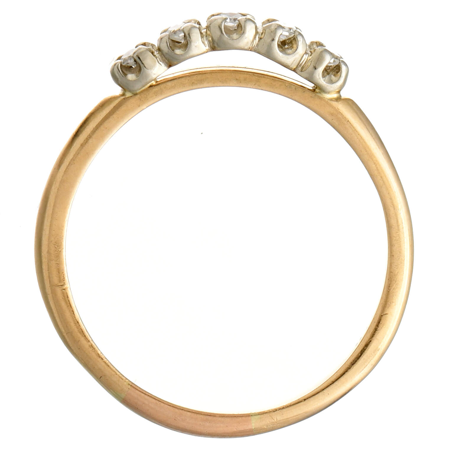 14KYW Diamond(0.10) Curve Band Ring-4