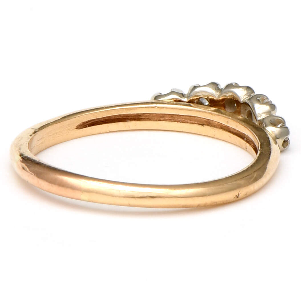 14KYW Diamond(0.10) Curve Band Ring-2