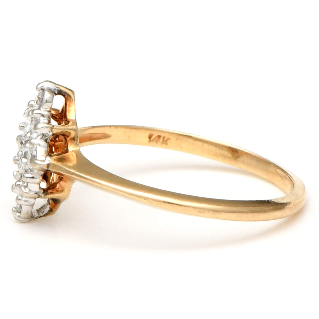 14KYW Petite Pave Diamond(0.15) Ring-3