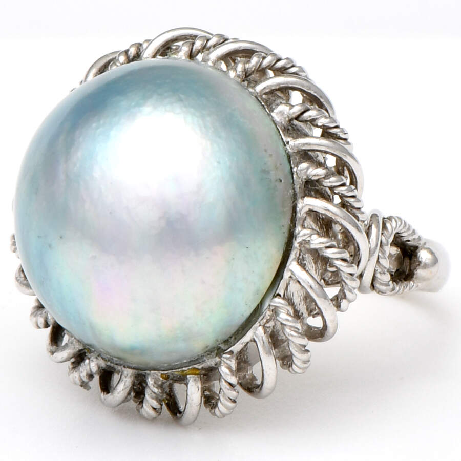 14KW Large Mabe Pearl Ring-1