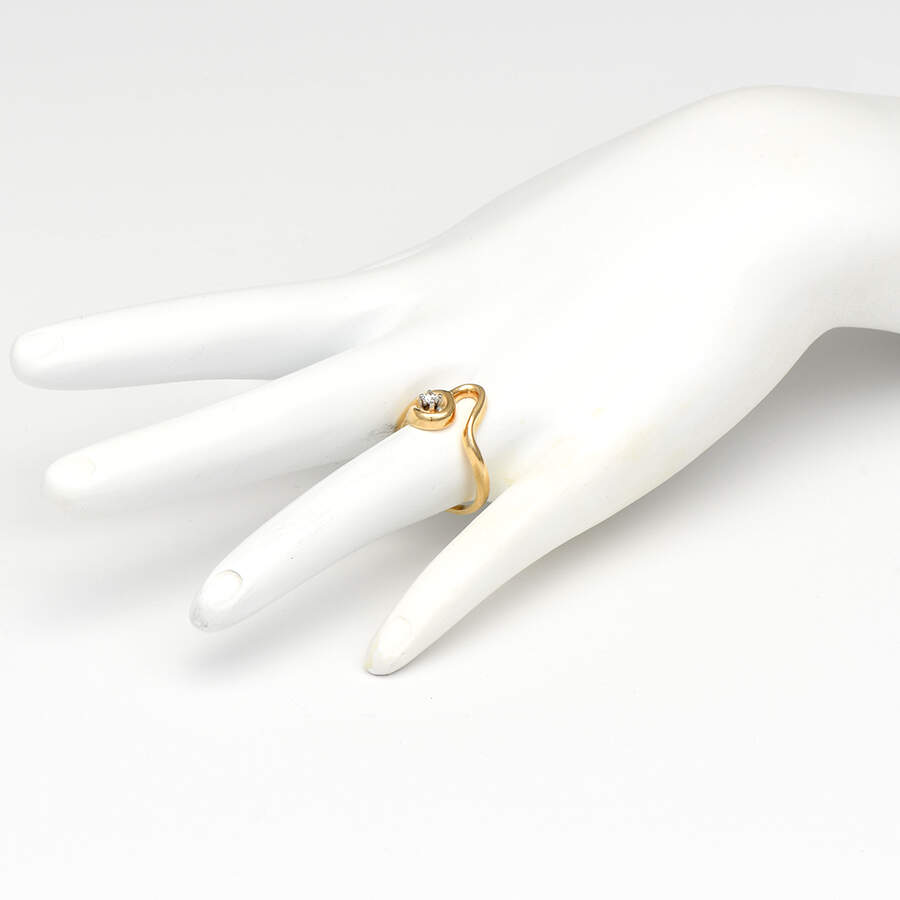 14KY Vintage Diamond Accent Free Form Ring-5