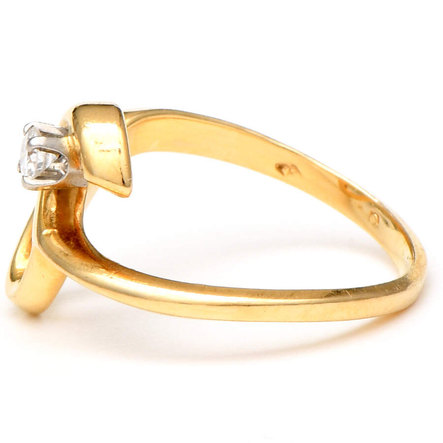 14KY Vintage Diamond Accent Free Form Ring-3
