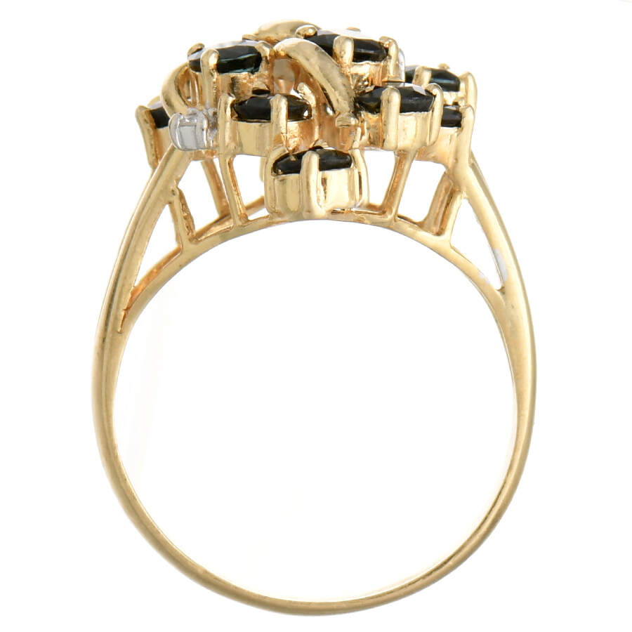 14KY Sapphire(2.40) & Diamond Ribbon-Tied Ring-4