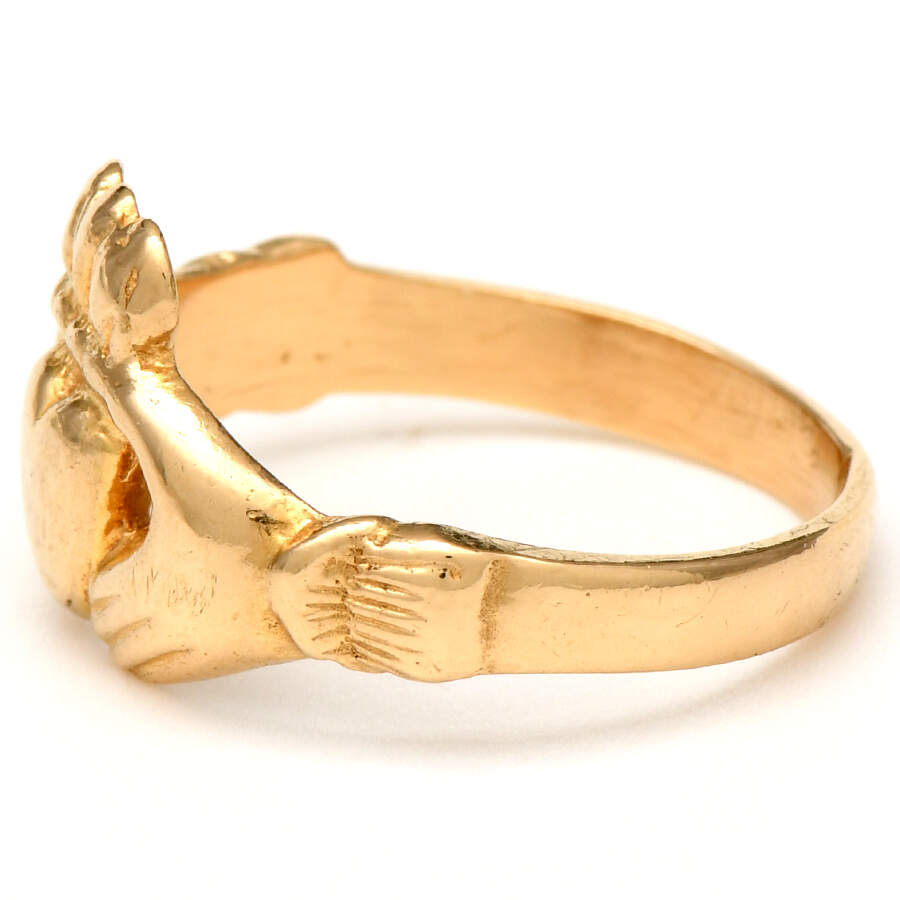 14KY Claddagh Band Ring-3
