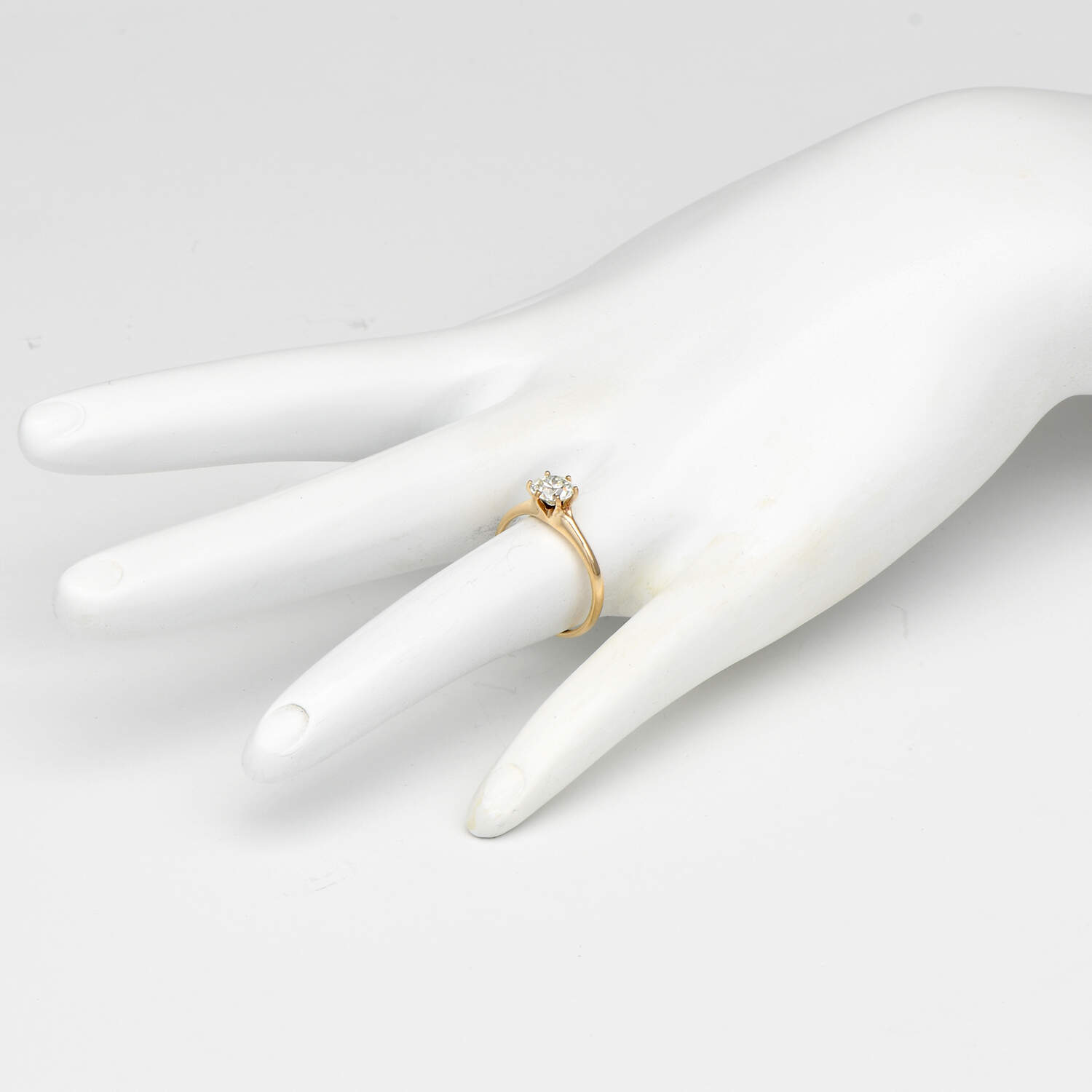 18KY Vintage Diamond(0.65) Solitaire Ring-5