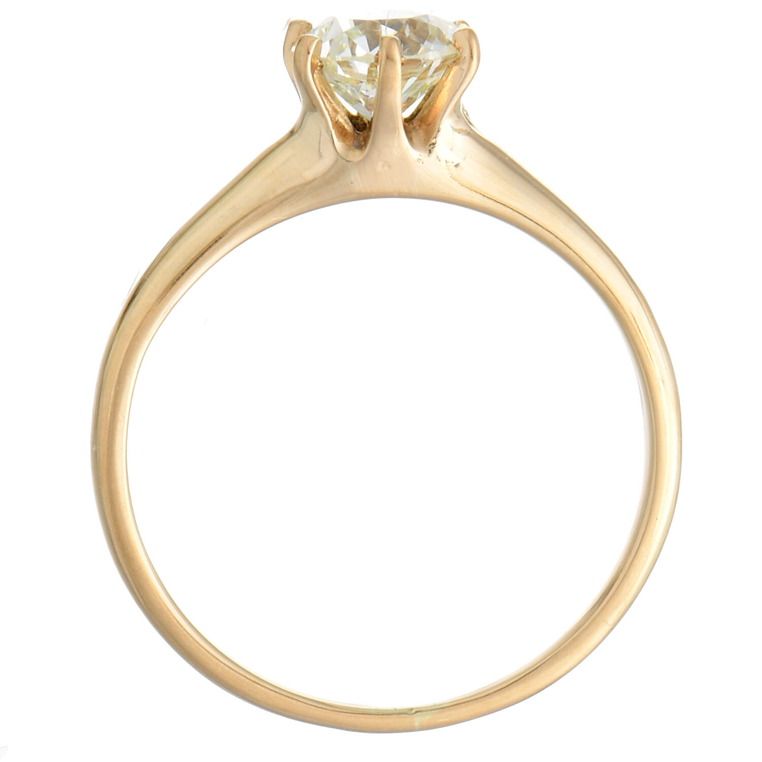 18KY Vintage Diamond(0.65) Solitaire Ring-4
