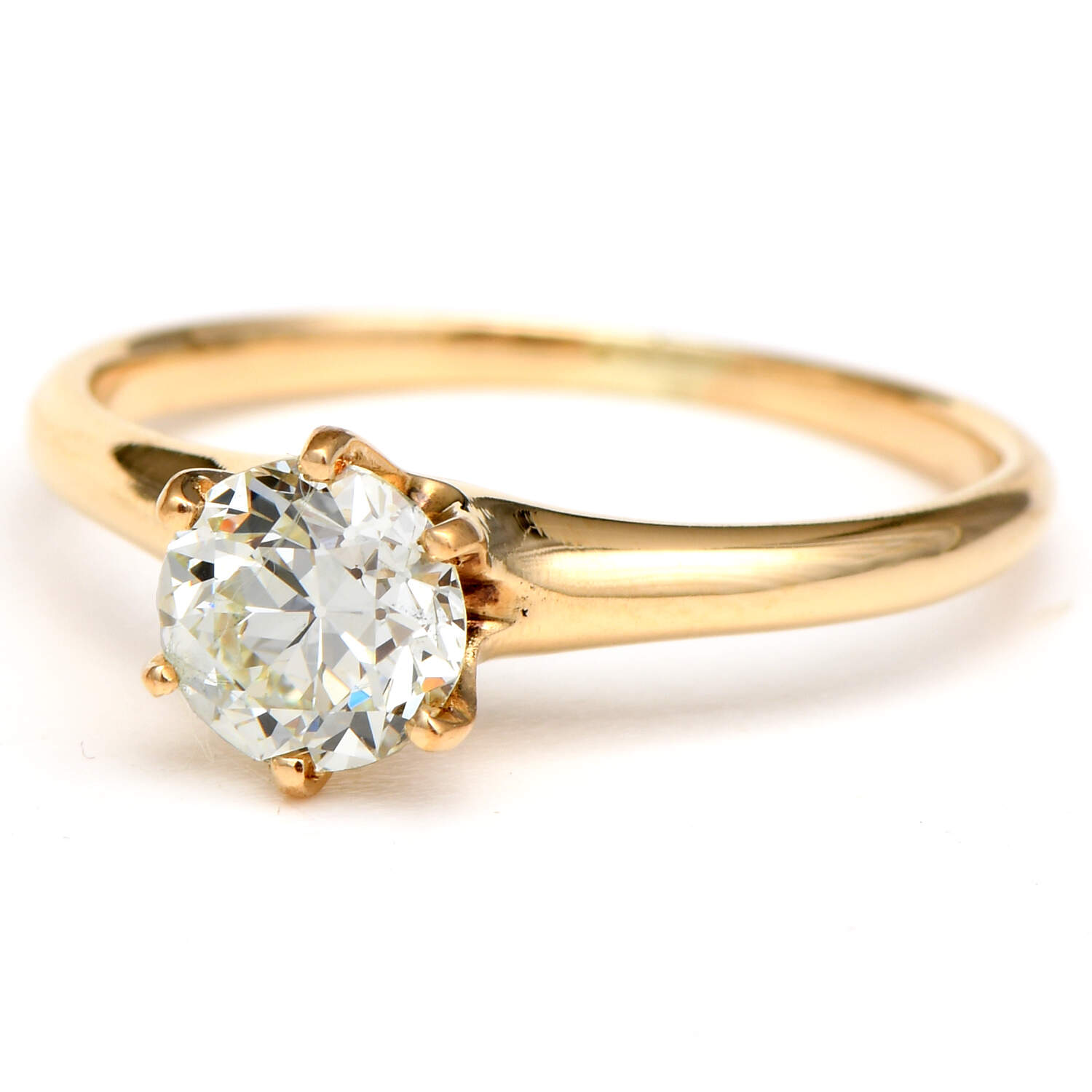 18KY Vintage Diamond(0.65) Solitaire Ring-1