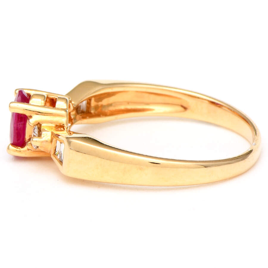 14KY Ruby(0.45) & Diamond(0.16) Ring-3