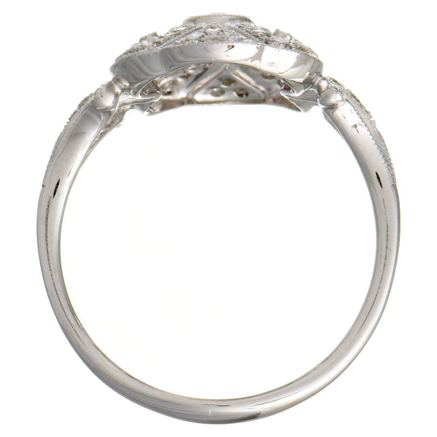 14KW Ruby(0.28) & Diamond(0.19) Filgree Ring-4