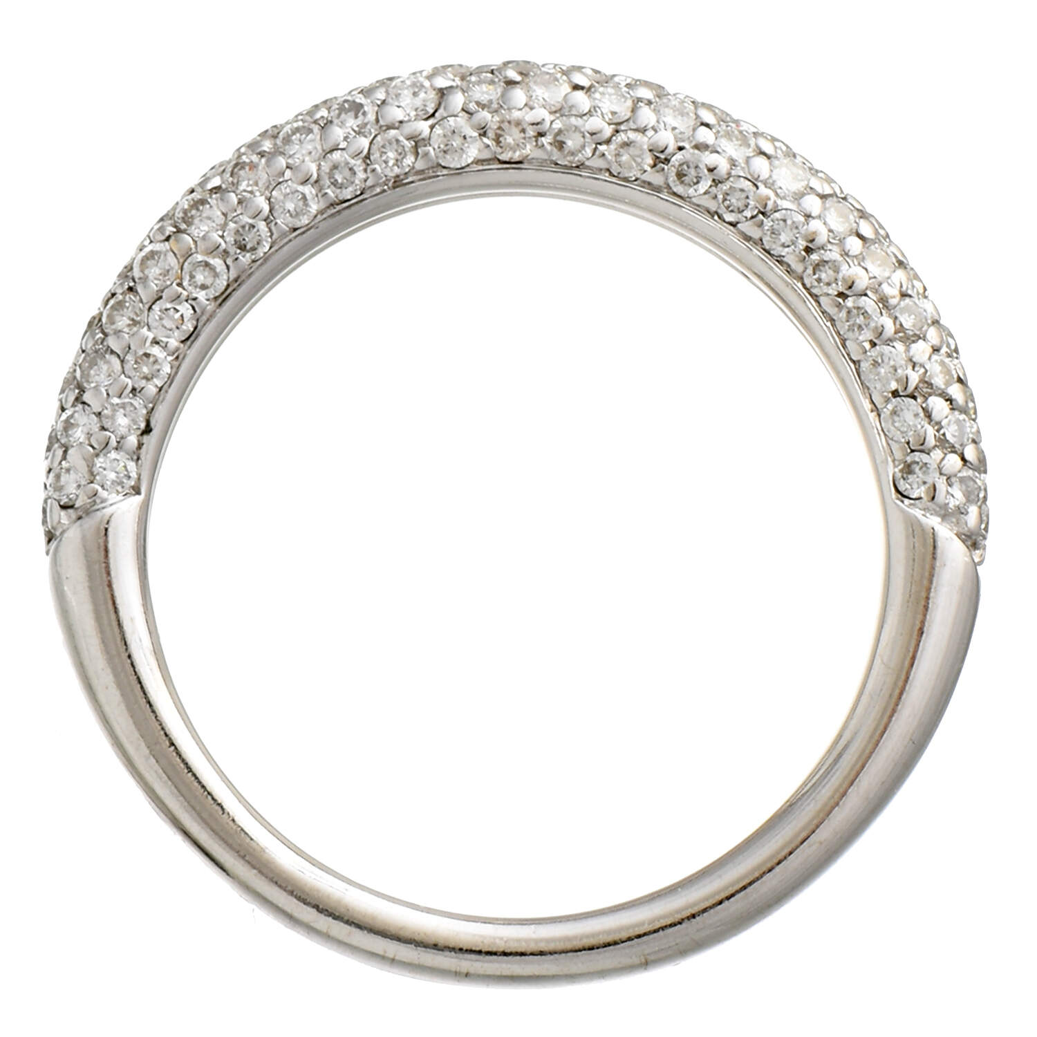 18KW Pave Diamond(0.80) Band Ring-4