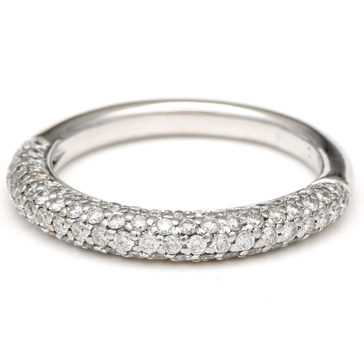 18KW Pave Diamond(0.80) Band Ring-1