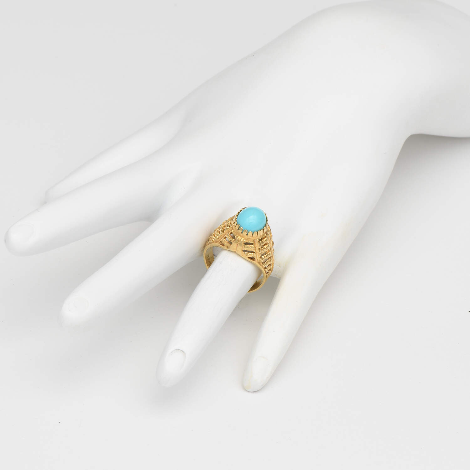 18KY Dyed Quartz Ring-2