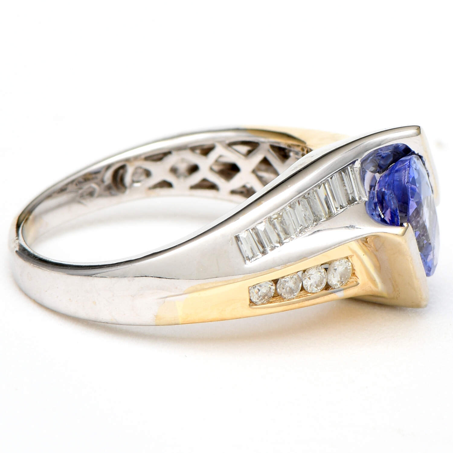 14KWY Tanzanite(1.25) & Diamond(0.60) Bypass Ring-4