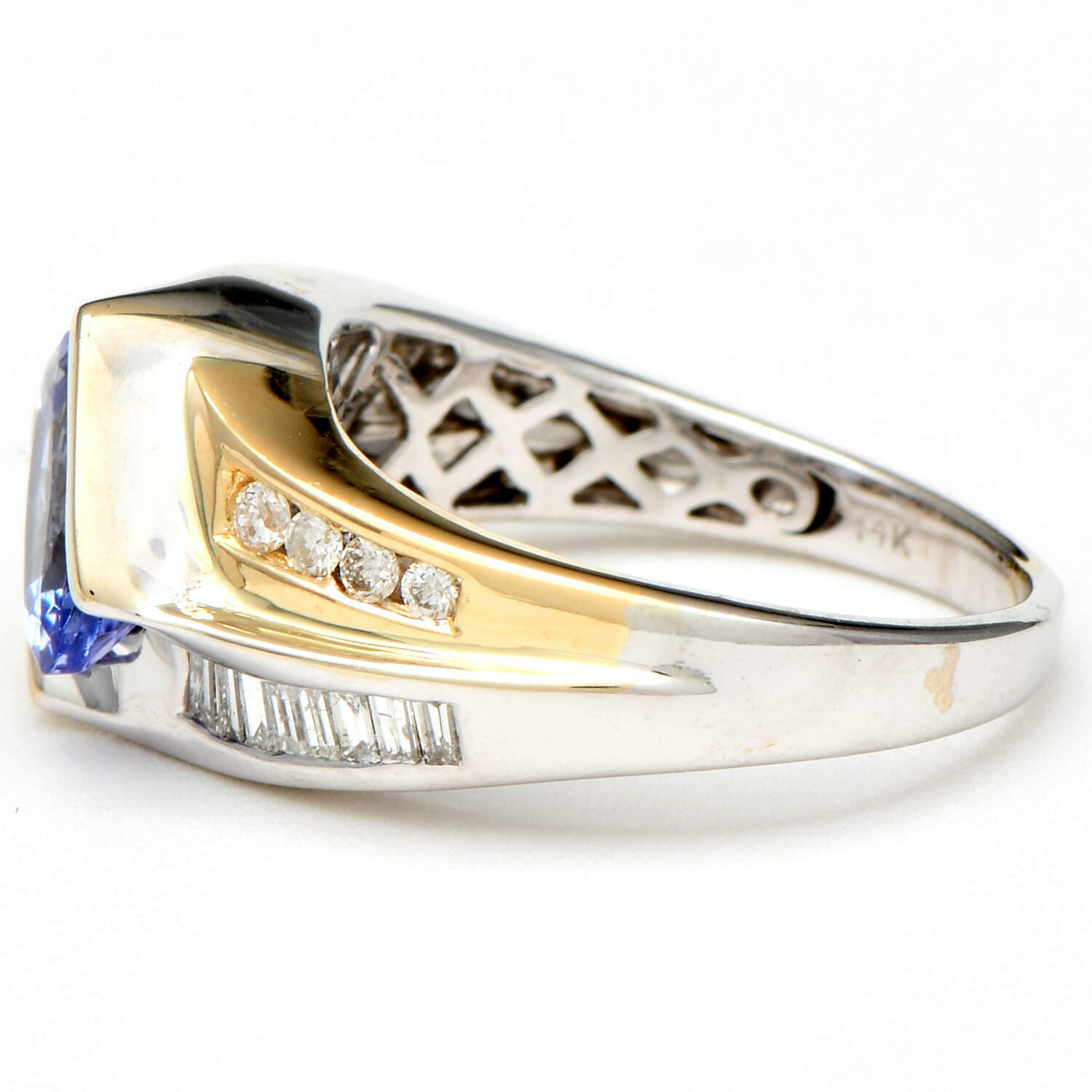 14KWY Tanzanite(1.25) & Diamond(0.60) Bypass Ring-3