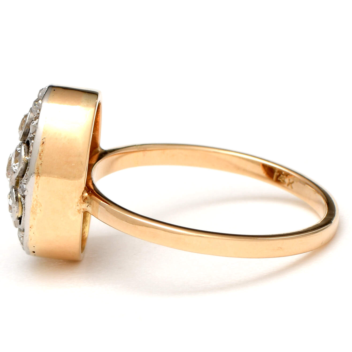 12/14KY Vintage Diamond(0.52) Cluster Ring-3