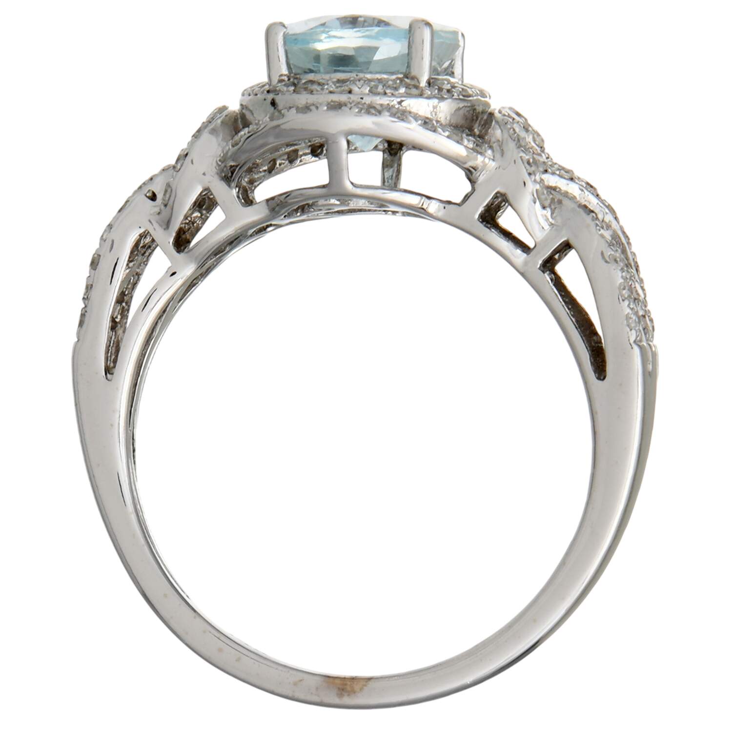 14KW Effy Aquamarine(1.80) & Diamond(0.50) Ring-5