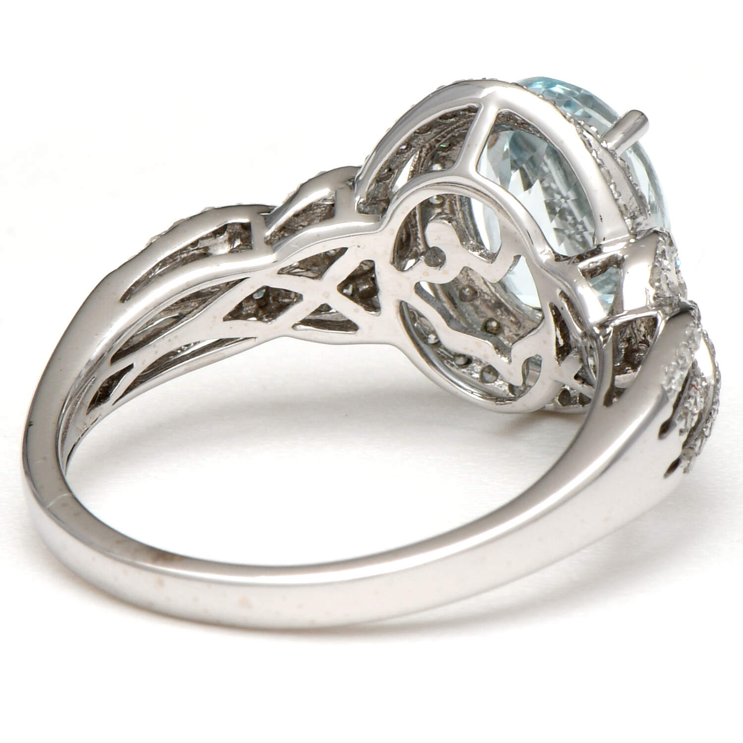 14KW Effy Aquamarine(1.80) & Diamond(0.50) Ring-2