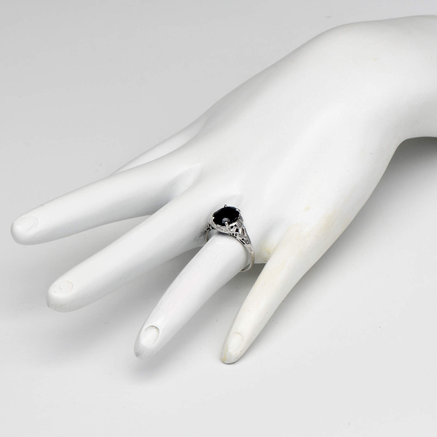 18KW Art Deco(2.08) Sapphire Ring-6