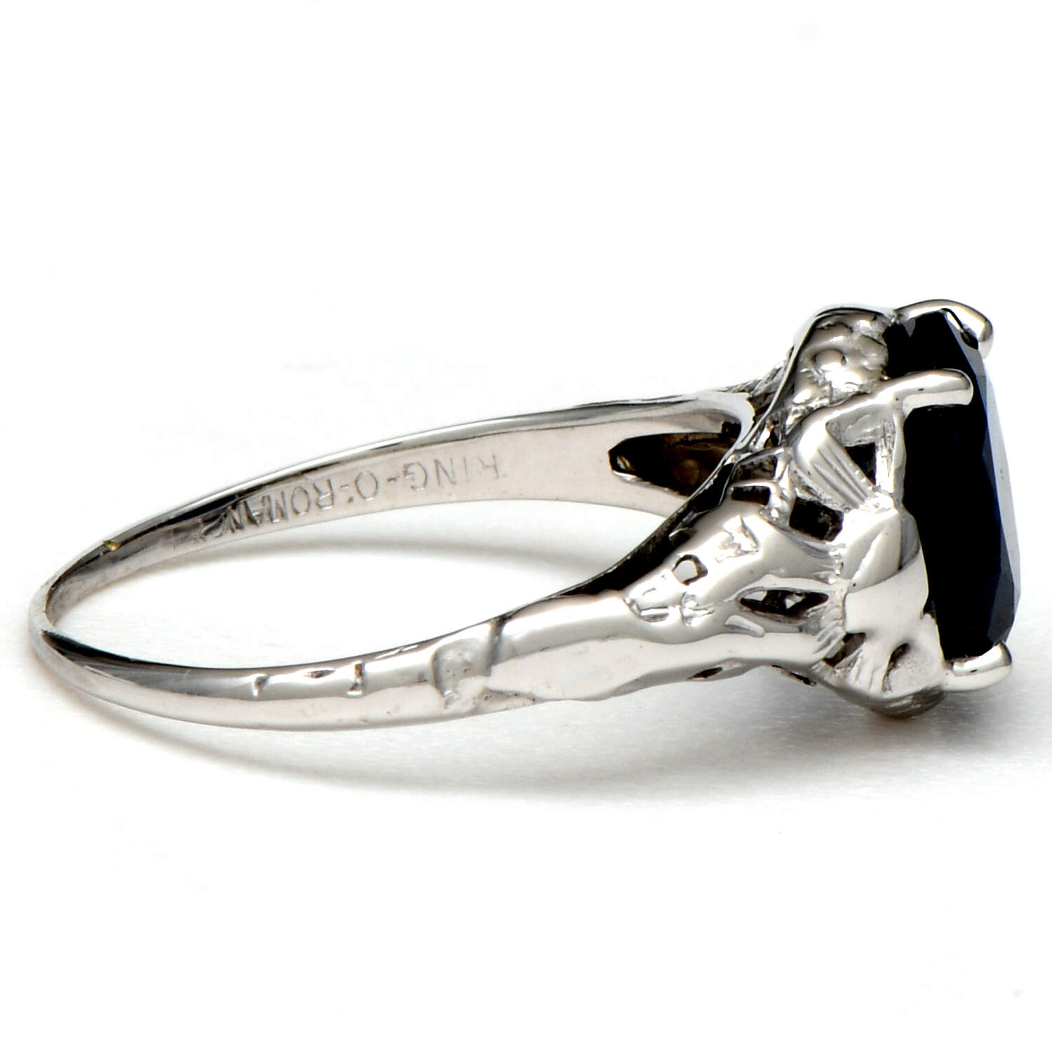 18KW Art Deco(2.08) Sapphire Ring-4