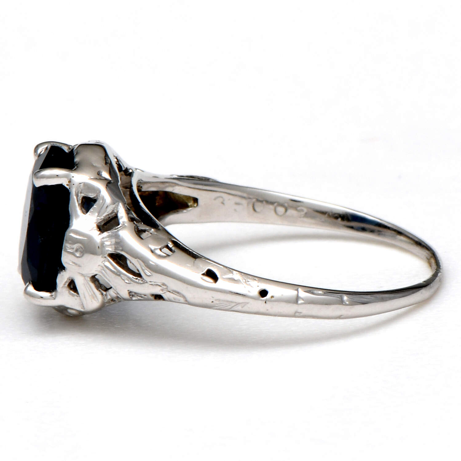 18KW Art Deco(2.08) Sapphire Ring-3