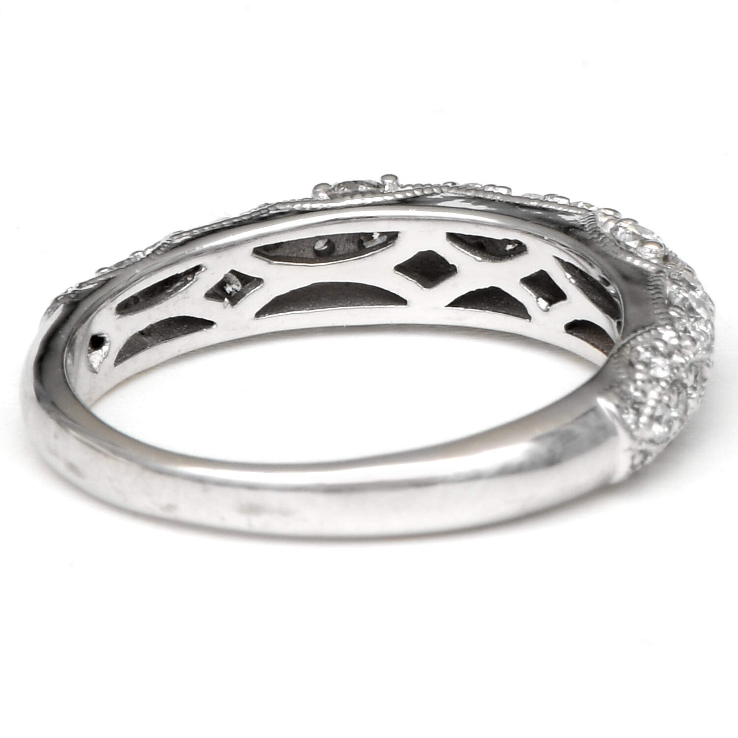 14KW Diamond (0.77) Lace Band Ring-2