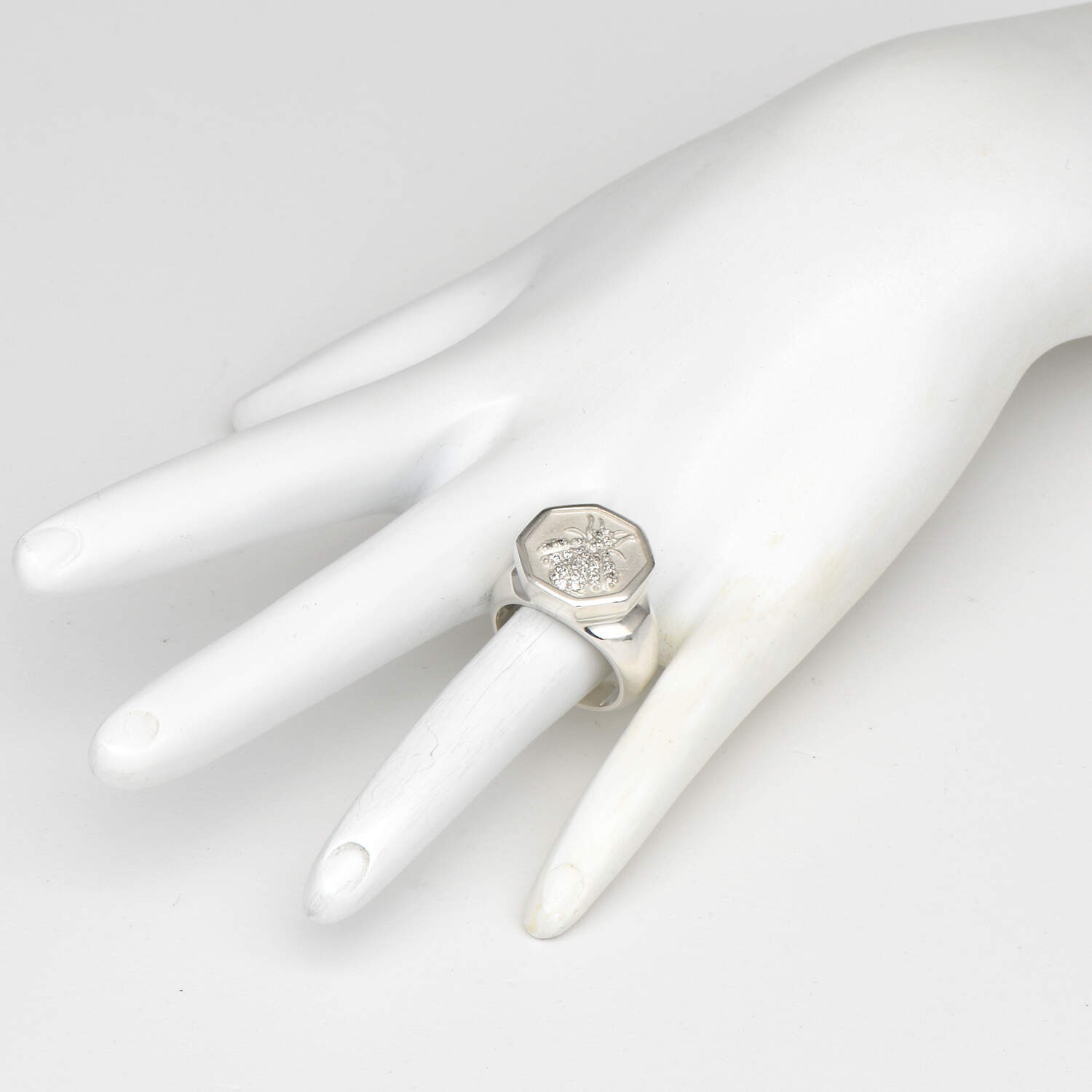 Sterling Silver Slane & Slane Diamond(0.30) Bee Ring-6