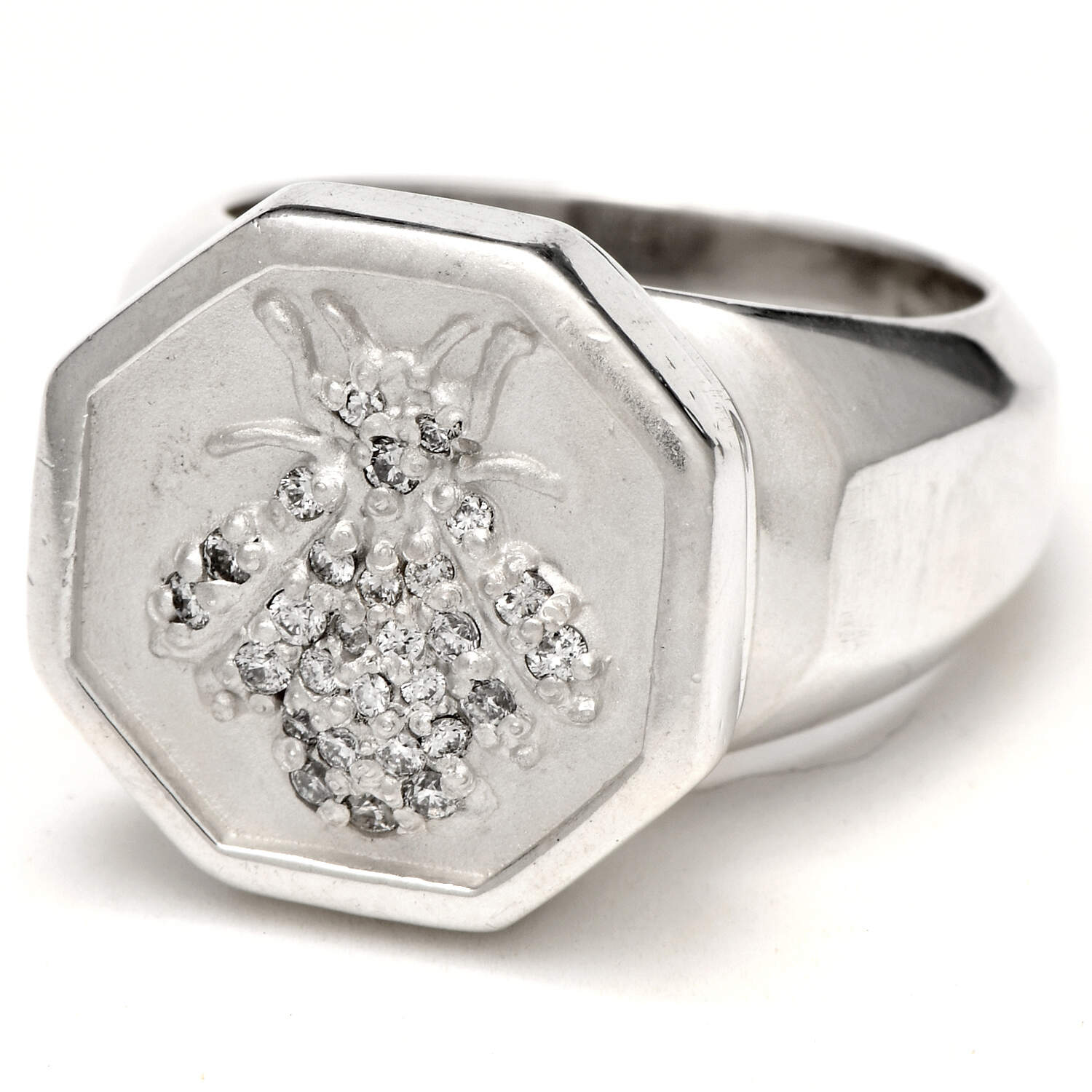 Sterling Silver Slane & Slane Diamond(0.30) Bee Ring-1