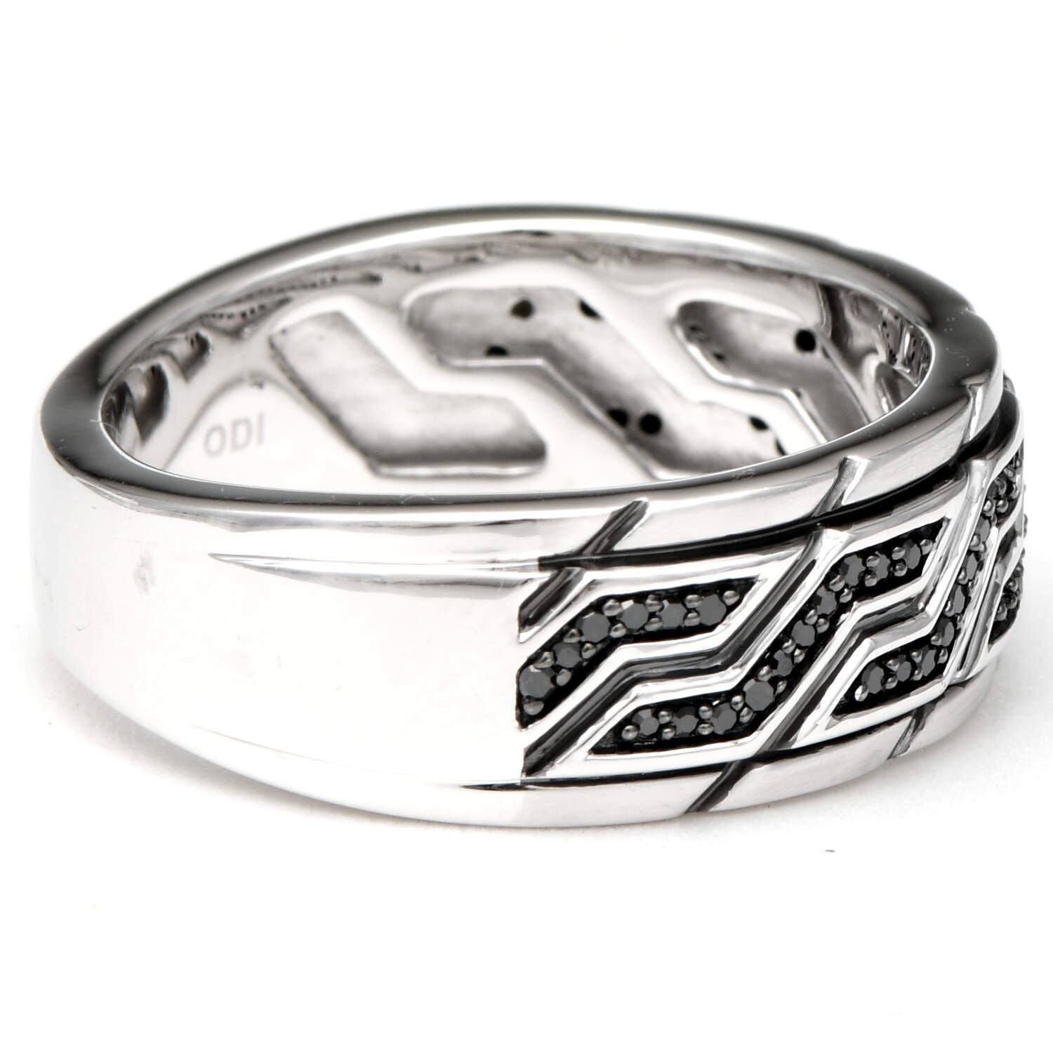 10KW Black Diamond(0.30) Zigzag Band Ring-4