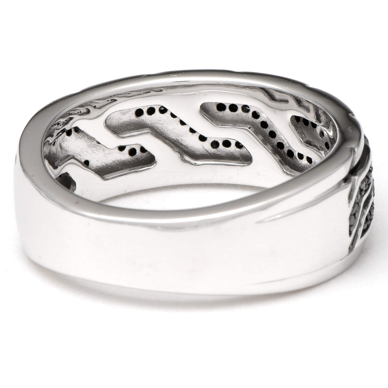 10KW Black Diamond(0.30) Zigzag Band Ring-2