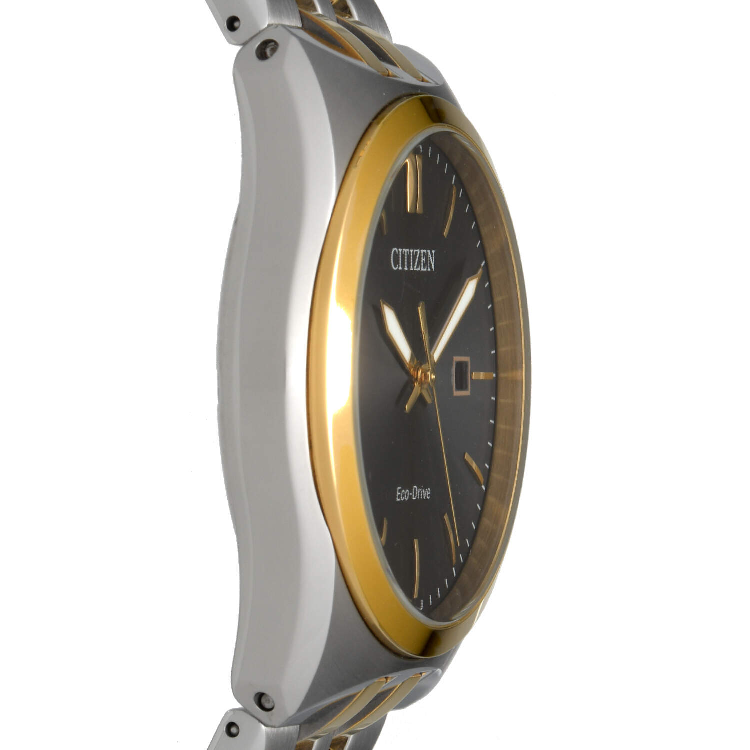 Citizen Corso Two Tone Black Dial Eco Drive Quartz Watch-6
