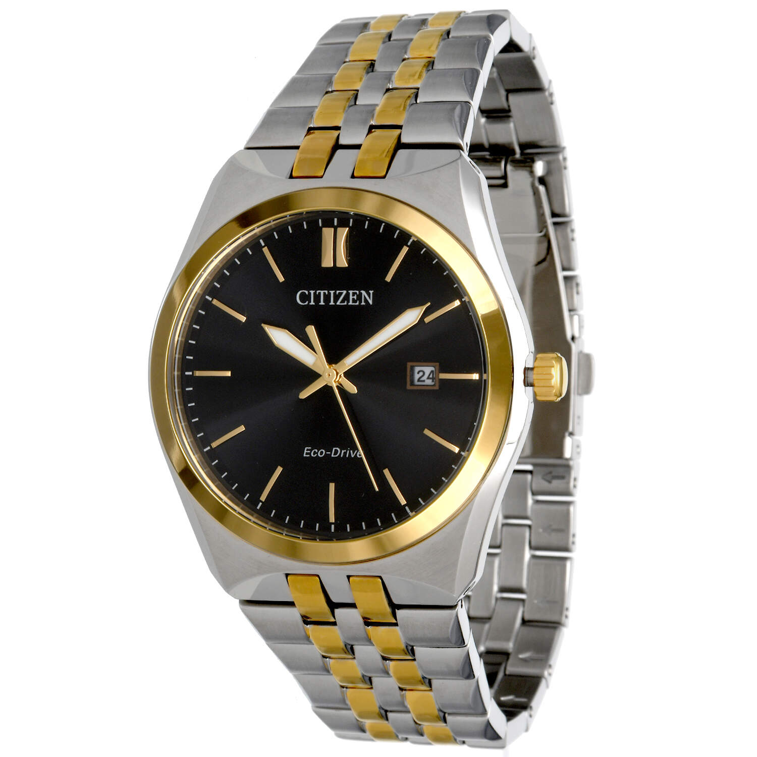 Citizen Corso Two Tone Black Dial Eco Drive Quartz Watch-1