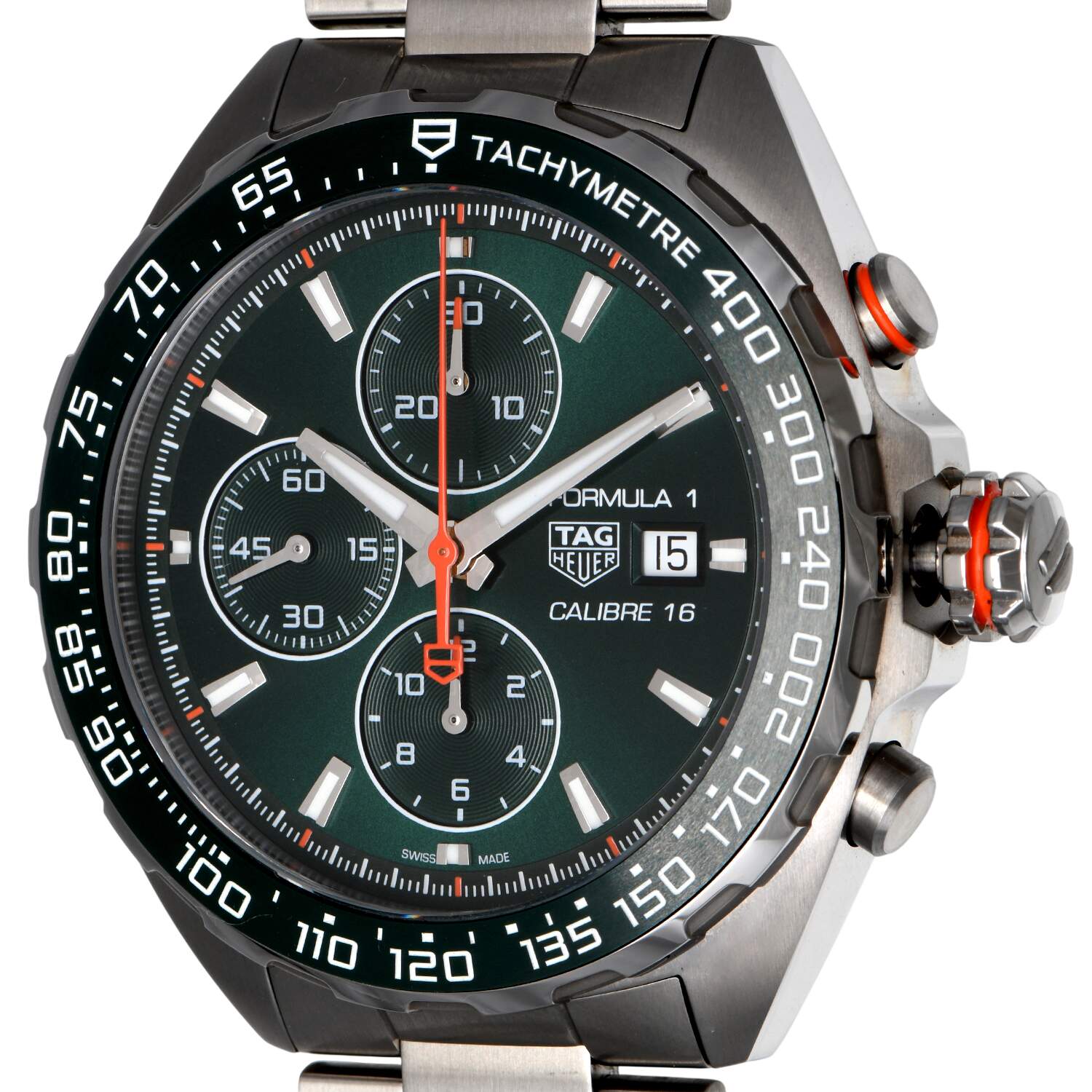 TAG Heuer Formula 1 44mm Green Dial Quartz Chronograph-7