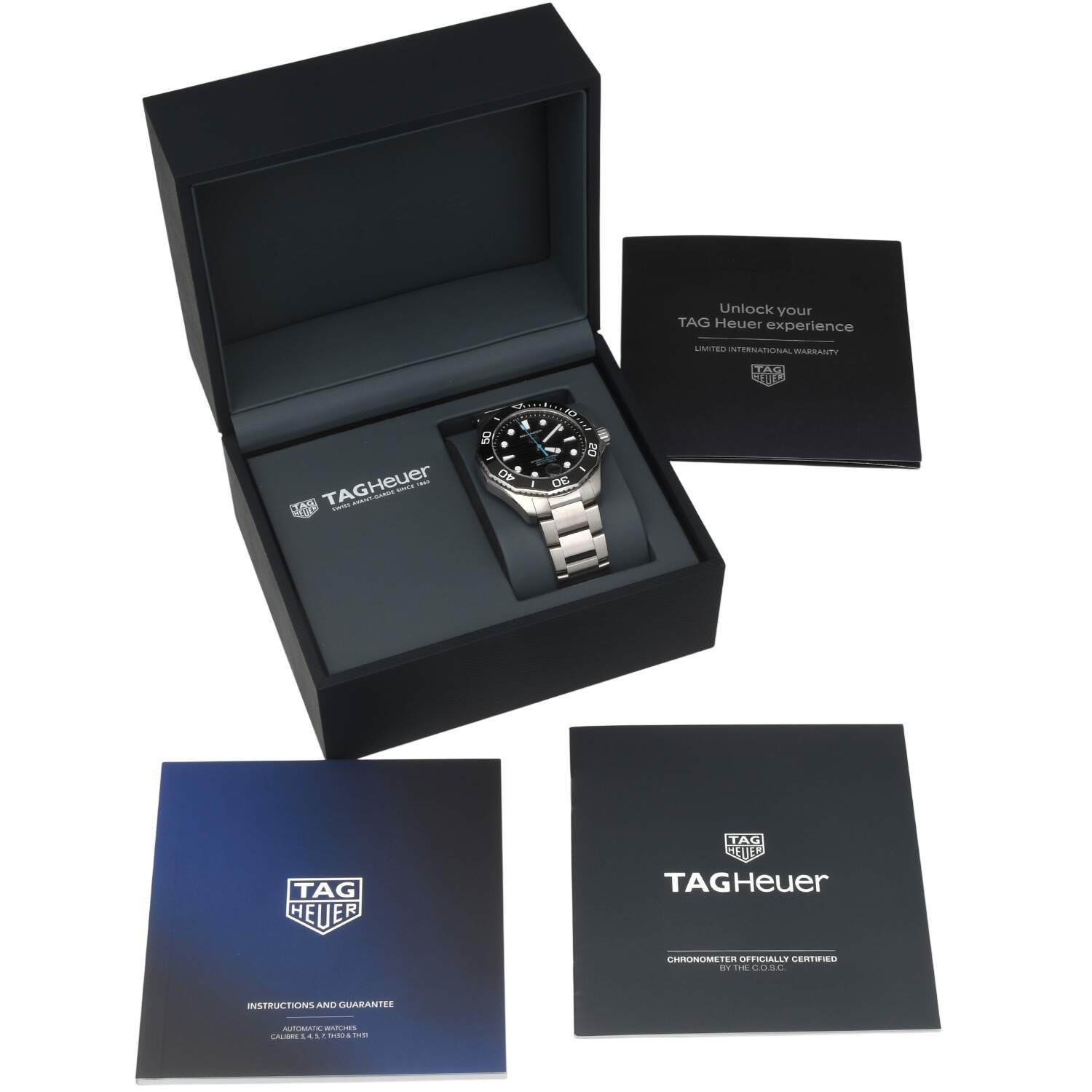 TAG Heuer Aquaracer Black Wave Dial 42mm-11
