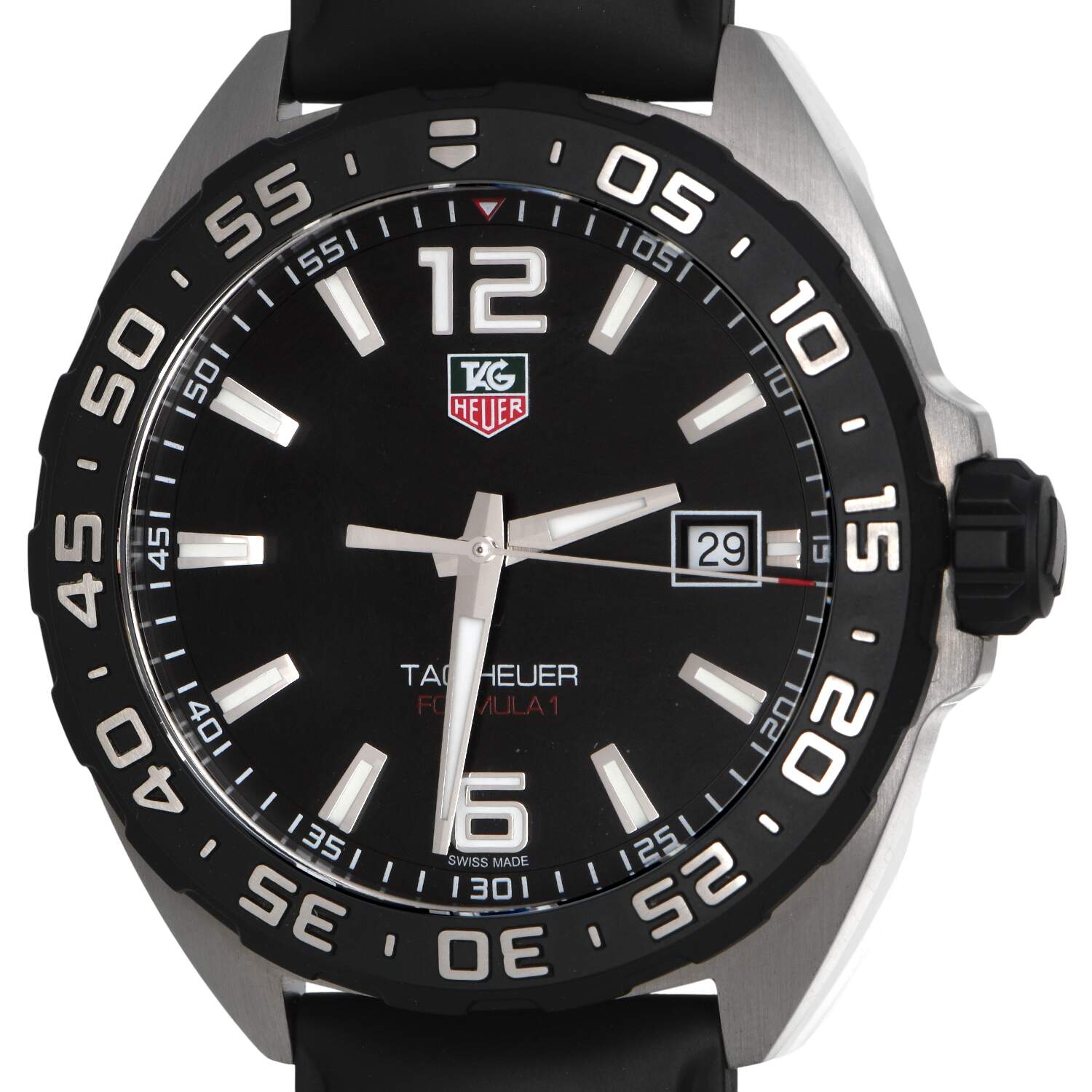 TAG Heuer Formula 1 Black Dial 41mm  Rubber Strap-7