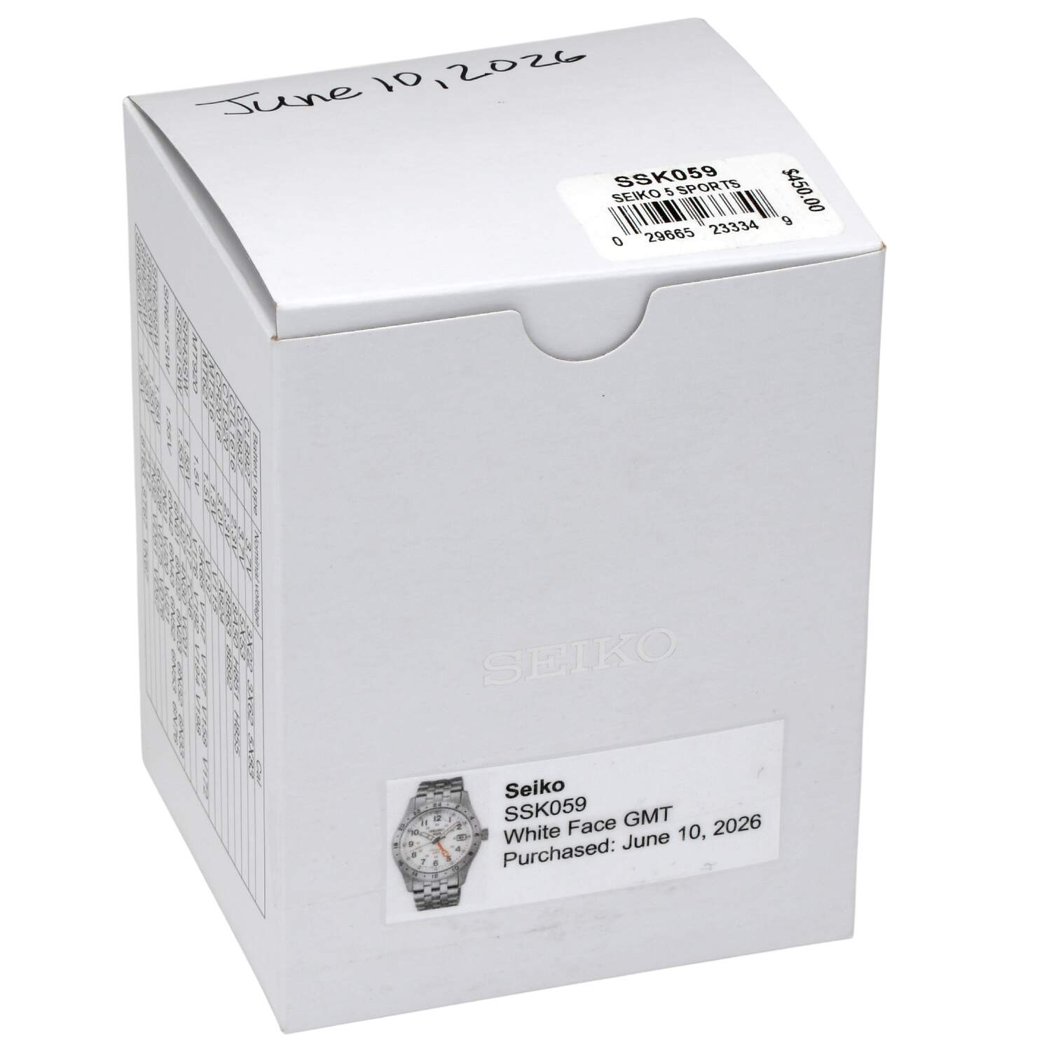 Seiko 5 Sports SSK059 White Dial GMT-8