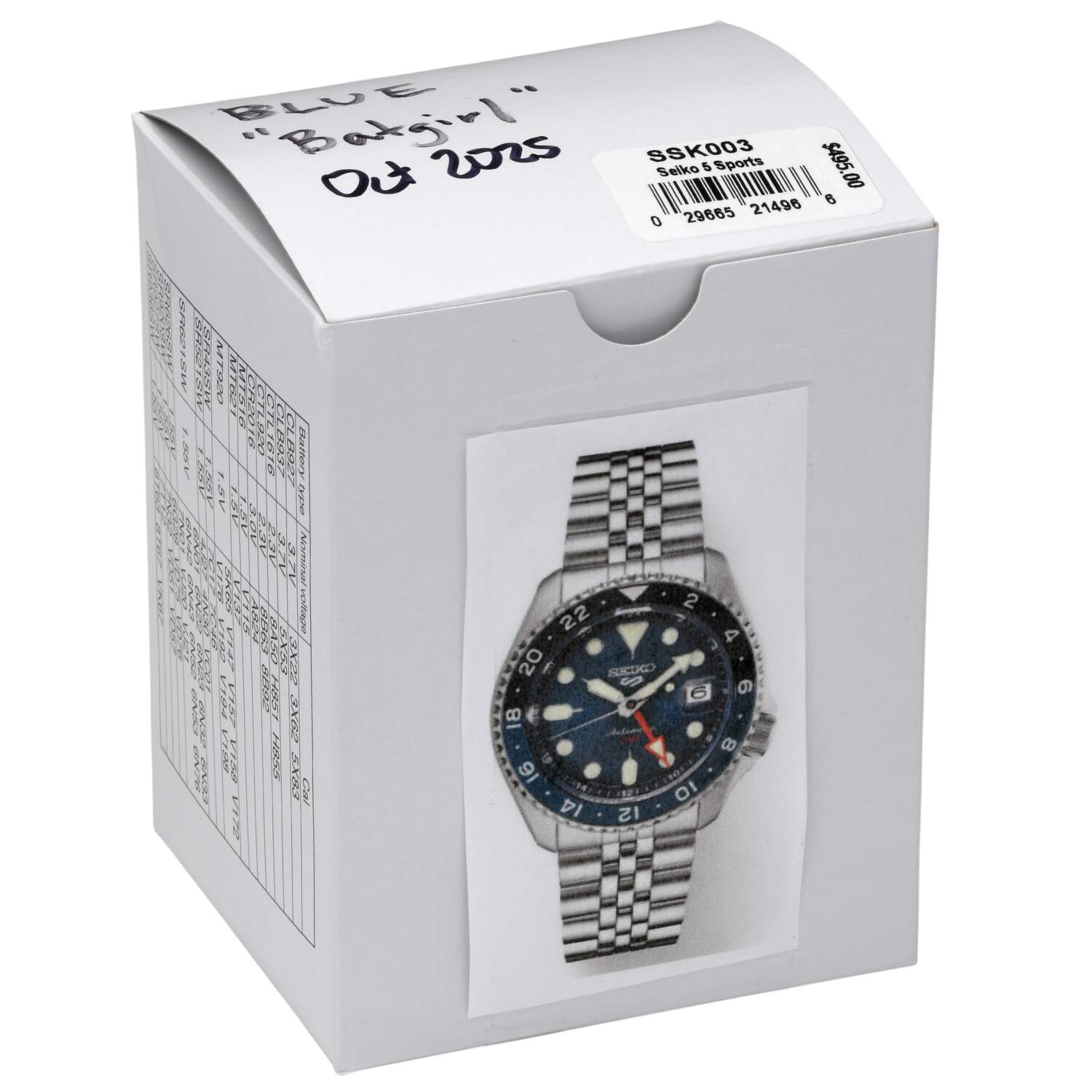 SEIKO SSK003 Blue and Black Dial GMT Dive Watch-8