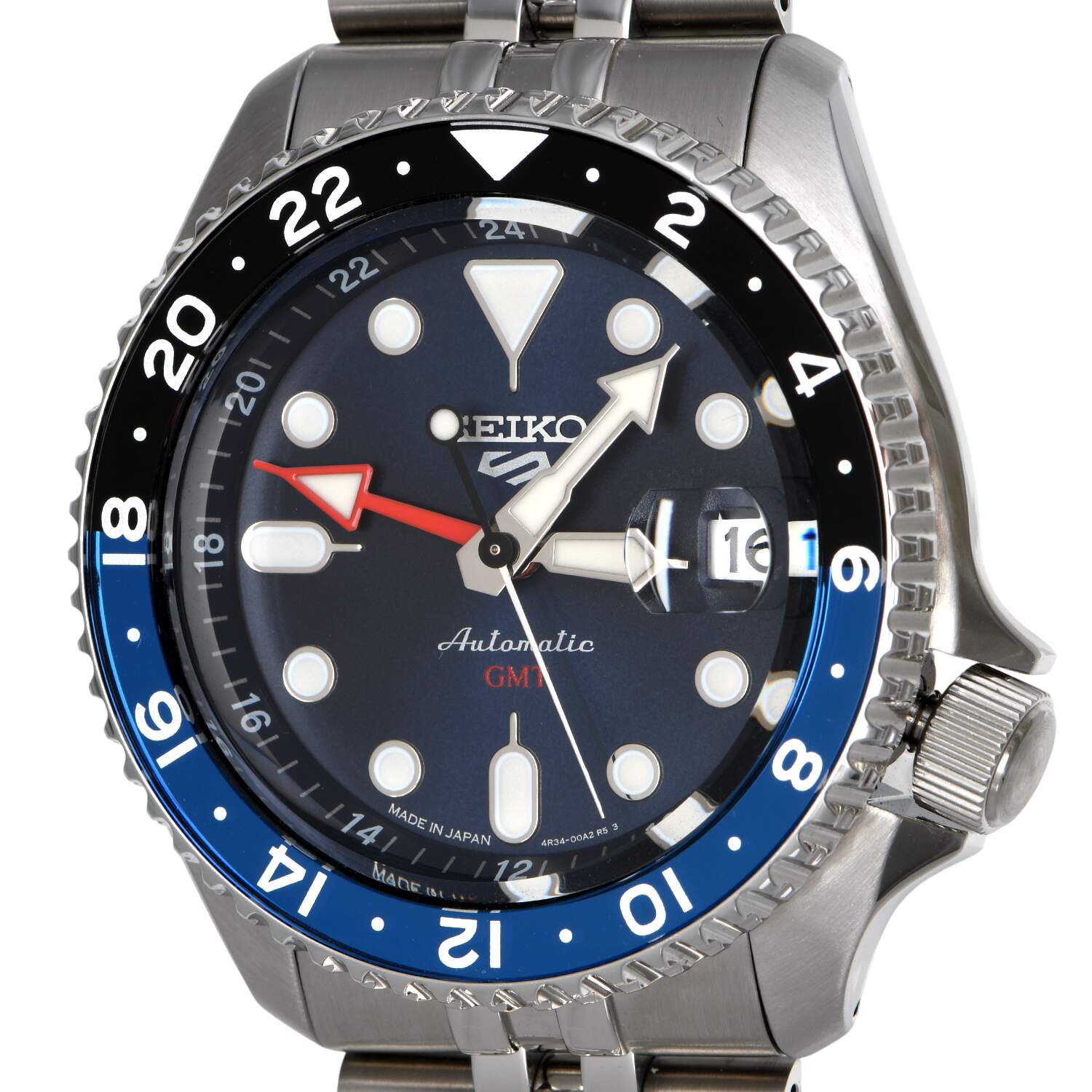 SEIKO SSK003 Blue and Black Dial GMT Dive Watch-7