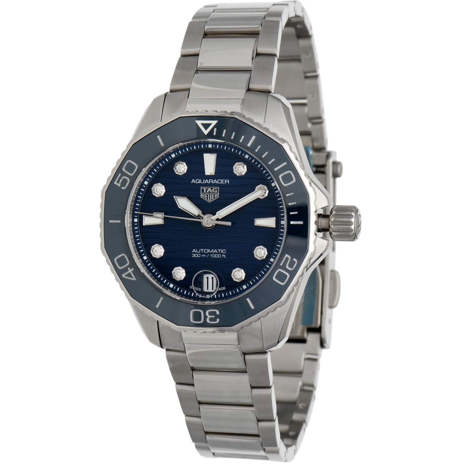 TAG Heuer Aquaracer Ceramic Bezel with Diamond Hour Markers-1