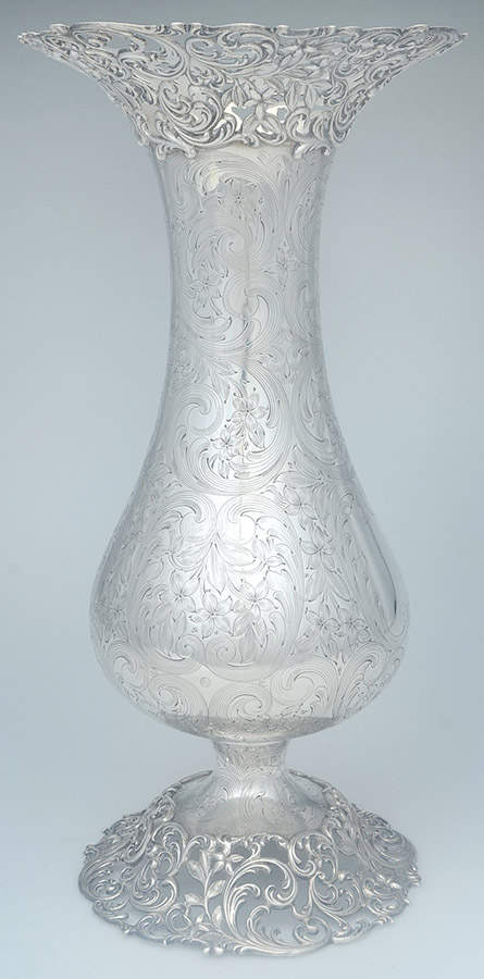 G53 (Sterling, Hollowware) 16" Trumpet Vase by Bailey, Banks & Biddle-1