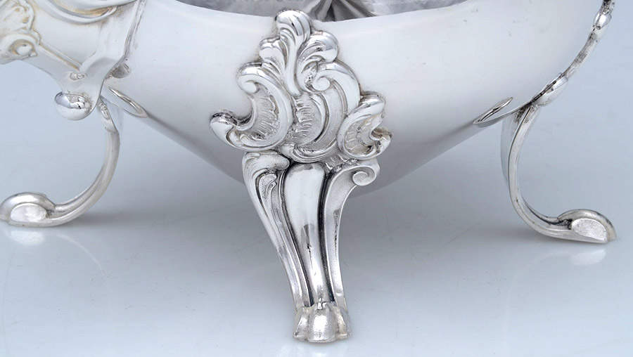 CXU1 (Sterling, Hollowware) 6 Piece Tea Set (SCP, STP, SCR, SSU, SWB, WTL) by Camusso (Peru)-3