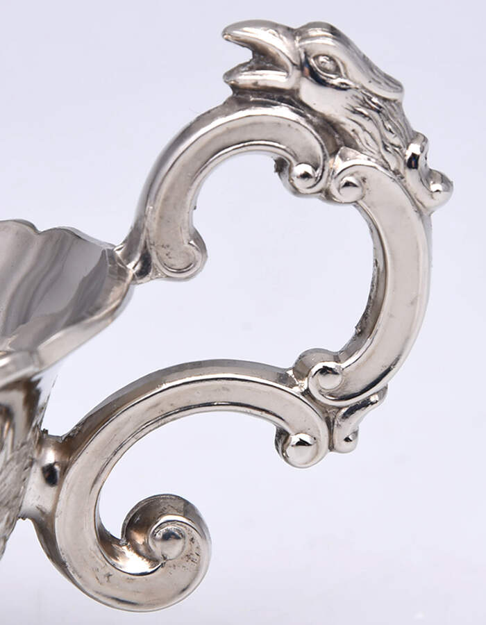 C3N1 (Silverplate, Hollowware) Demistasse Creamer & Open Sugar with Case by Carrington & Co-5