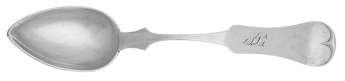 Coin Silver Flatware Place/Oval Soup Spoon by E & D Kinsey-1