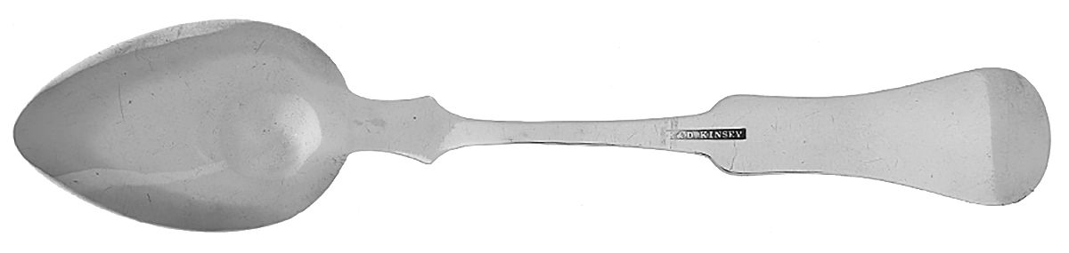 Coin Silver Flatware Tablespoon (Serving Spoon) by E & D Kinsey-2
