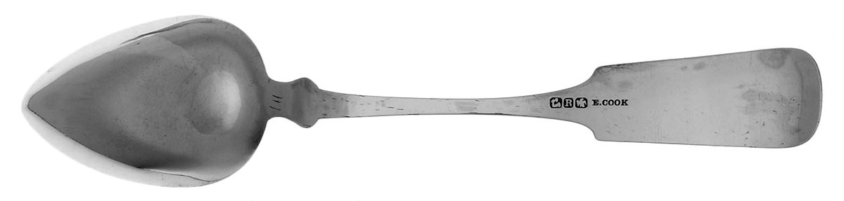 Coin Silver Flatware Tablespoon (Serving Spoon) by Erastus Cook-2