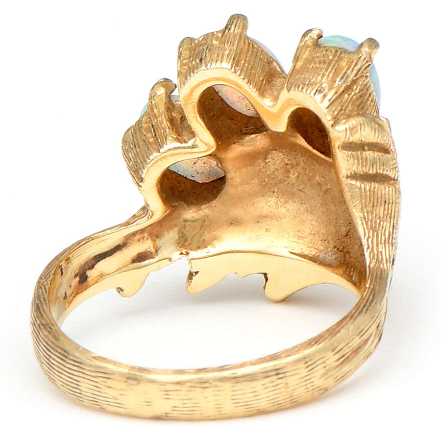 14KY Vintage Opal Spray Branch Ring-2