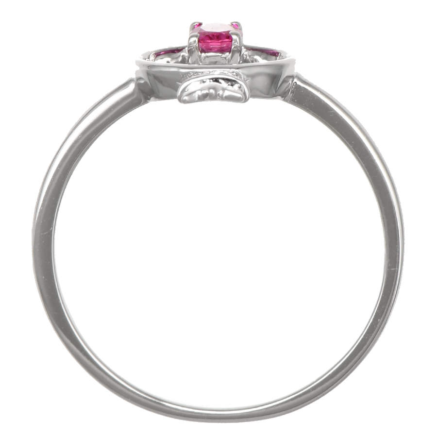 14KW Ruby (0.18) & Diamond Ring-4