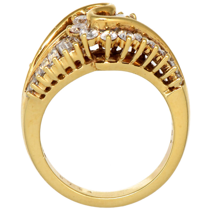 14KY Diamond(1.62) Swirl  Bypass Ring-4