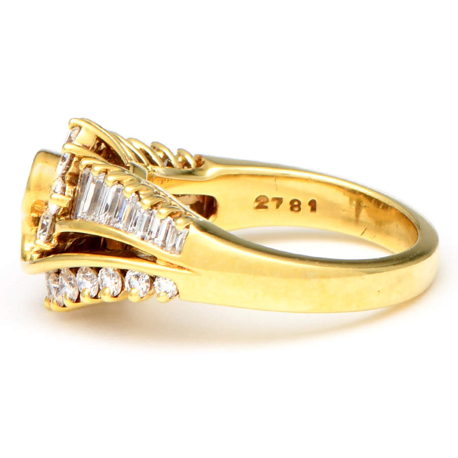 14KY Diamond(1.62) Swirl  Bypass Ring-3